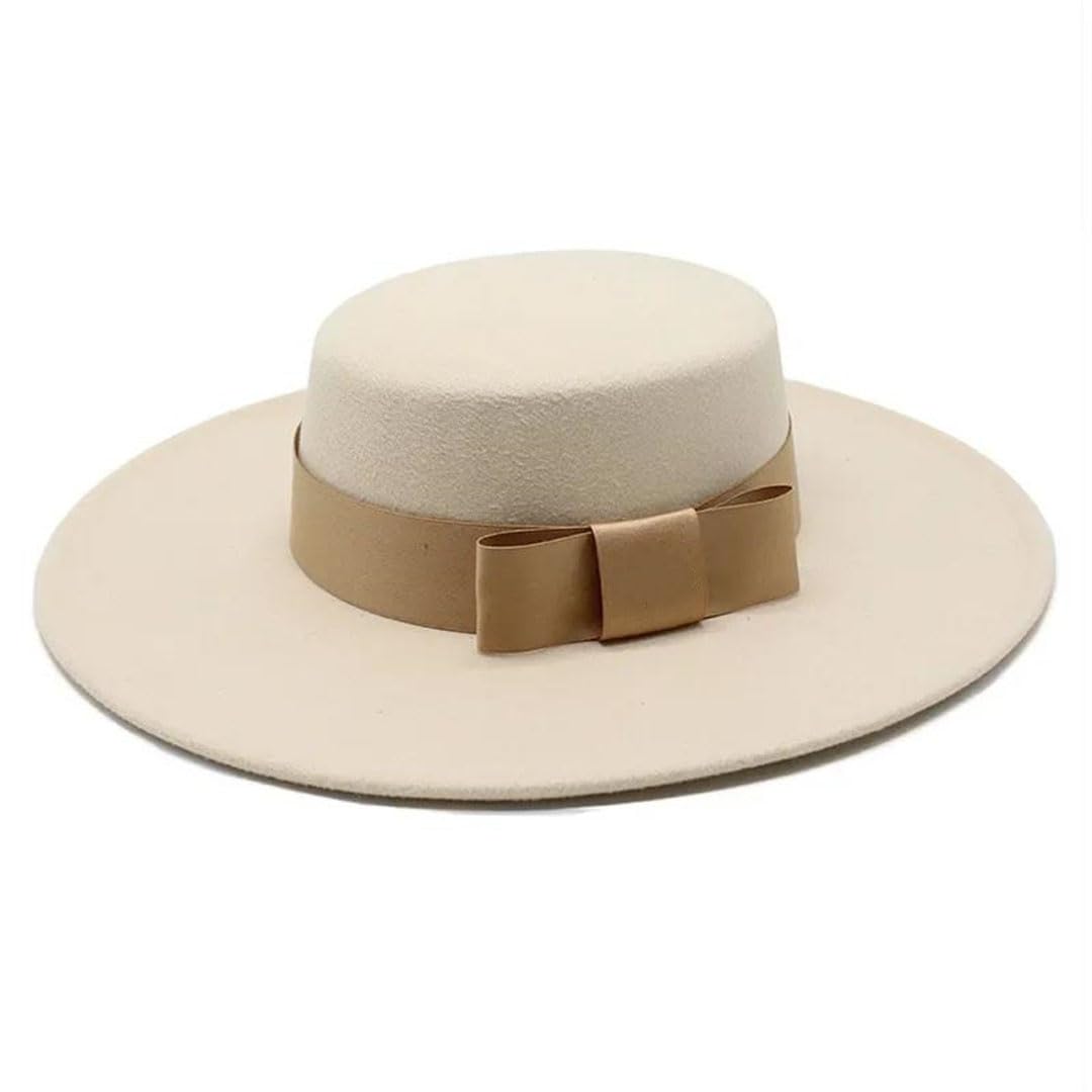 Cappello Fedora invernale da donna e da uomo, con visiera piatta, elegante, in feltro, per banchetto, abito da sposa