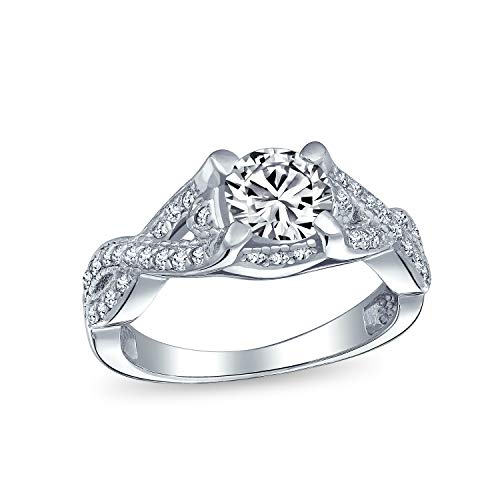 Bague de fiançailles en argent 925 hypoallergénique qui ne ternit pas dans le temps
