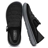 Mens Slippers for Plantar Fasciitis, Casual Mens Slip on Shoes with Arch Support, Orthopedic House Slippers for Men, Indoor Outdoor Mules & Clogs for Pain Relief (Black, 11)