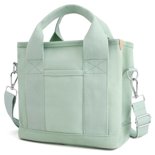 Image of IwIeIaIrI Small Tote Bag for Women,Canvas Mini Tote Bags with Zipper and Multi Pockets,Kids,Girls,Friends Gift 2026