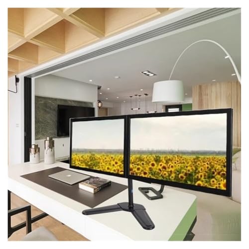 Support de moniteur double en acier robuste pour 2 écrans de 10 à 32 pouces - 8