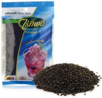 Basil Seed (500g.) By Raitip. Seeds for Weight Loss, Weight Control Product of Thailand (Original Version) (Original Version) (Limited Edition)