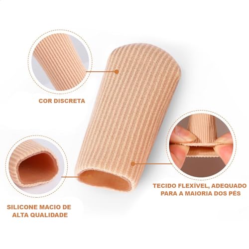 Protetor de Dedos Mão e Pé Bandagem protetora de Traumas em Silicone 4Feet (P)