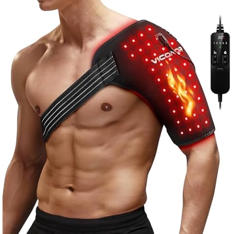 Red Light Therapy for Shoulder Pain Relife，Shoulder Heating Pad,Infrared Light Therapy for Body,Improve Joint Muscle，660nm&850nm Red Light Heated Shoulder Wrap Cover