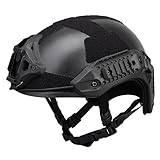 ACEXIER Tactical MK Assault Helmet Military Multi-Color Lightweight Airsoft Outdoor Sport Painball Game CS Protect Equipment (Black)
