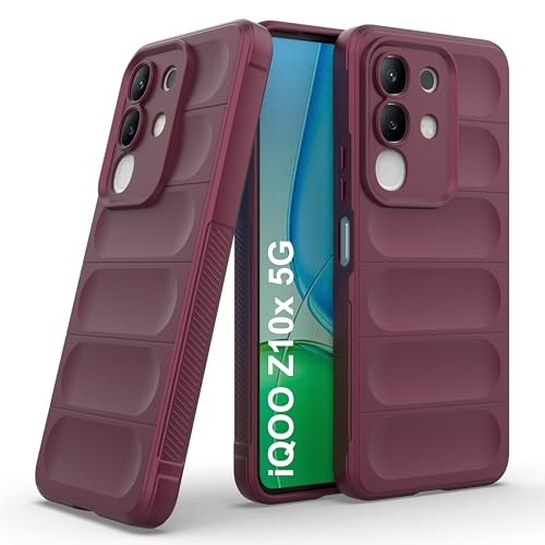 Image of Zapcase Back Case Cover for iQOO Z10x 5G | Compatible for iQOO Z10x 5G Back Cover | Liquid Silicon Magic Case with Camera Protection | Plum