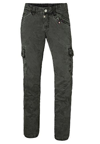 Timezone Herren Regular Ben Cargo Hose, Grün (Tank Green 4046), 33W / 32L EU