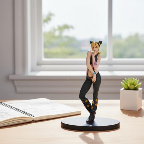 Image of Offo JoJo's Bizarre Adventure Jolyne Cujoh Action Figure | Lightweight Durable PVC Anime Collectible for Home, Office Desk & Study Table | Modern Showpiece for Fans & Action Figure Collectors