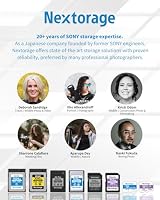 Nextorage Japanischer Hersteller UHS-II SD Karte 512GB SDXC V60 Maximale Lesegeschwindigkeit 280MB/s Maximale Schreibgeschwindigkeit 150MB/s 4K Aufnahme NX-F2SE512G Speicherkarte (Packung mit 2) – Ansicht 2
