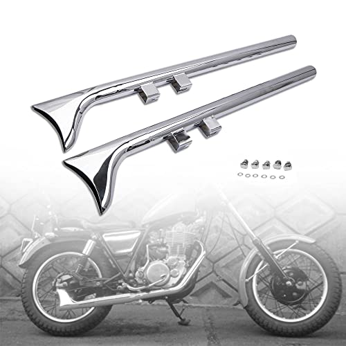 Tuyau d'échappement queue de poisson chrome 36 pour moto Harley Touring Road