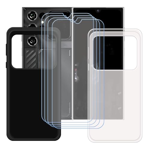 LCEHTOGYE �K�p Oukitel C62 GT�p�P�[�X+4x�����K���X�X�N���[���v���e�N�^�[�A�������J�o�[�P�[�X+ �K�p Oukitel C62 GT (6,88")�ƌ݊����̂���u���b�N�\�t�gTPU�V���R���Q���P�[�X�ی�J�o�[