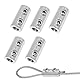 5pcs für 1,5-2mm Drahtseil-Code-Verschluss Doppelloch Metall Kupfer Clips, Stahl Draht Seil Kabel Klemme, rostfrei Edelstahl Sling Werkzeuge Befestigungs Zubehör, Drahtseilklemme für Seilsicherung