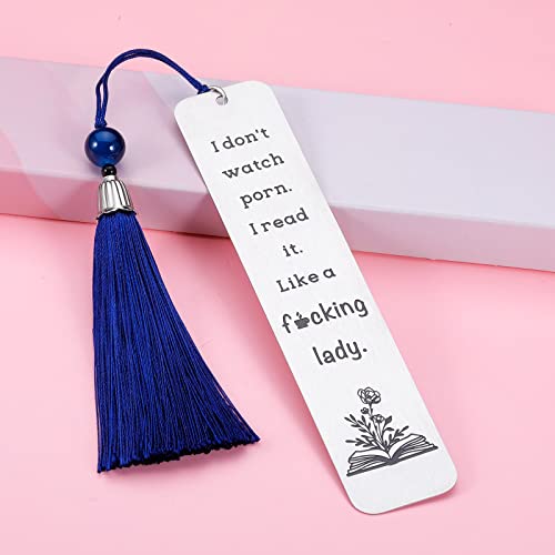 Funny Bookmark For Women Men Book Spicy Reader Gift For Book Lover Bookish Birthday Holiday Gifts For Female Male Friends Bff Her Spicy Reader Reading Present Book Club Gifts I Don't Watch Prn #TOP2