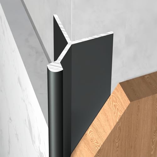 Profilé de finition d'angle pour carrelage aluminium 16mm gris