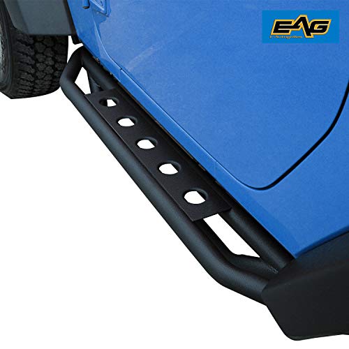 Barras laterales negras EAG para Wrangler JK 07-18