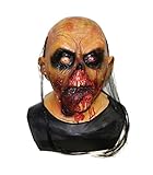 Horror Killer Maske Zombie furchterregend mit Blut - Maske aus Latex für Halloween Horror gruselig