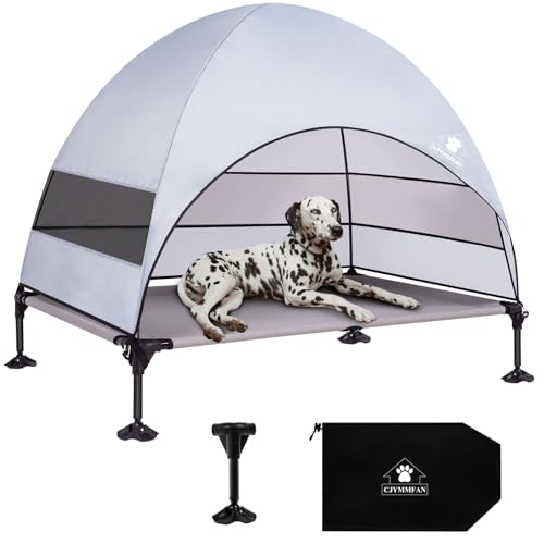 Elevated Dog Bed, Raised Outdoor Dog Beach Tent with Powerful Anti-Slip Feet, Portable for Camping, Indoor & Outdoor