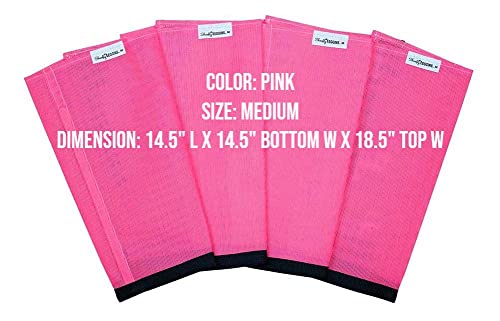 Shoofly Horse Leggins, Patented Loose Fitting Boots, Breathable Plastic Mesh (Pink/Medium) #TOP1