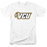 Virginia Commonwealth University Official Distressed Primary Unisex Adult T-Shirt, White, Large