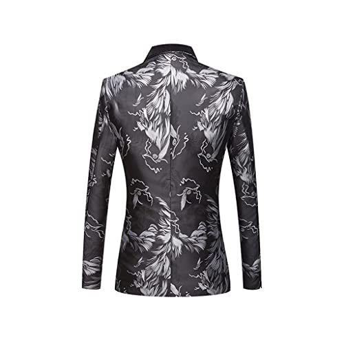 Velvet Men's Shawl Lapel Floral Sequin Burgundy Velvet Slim fit Suit Stage Suit Jacket3