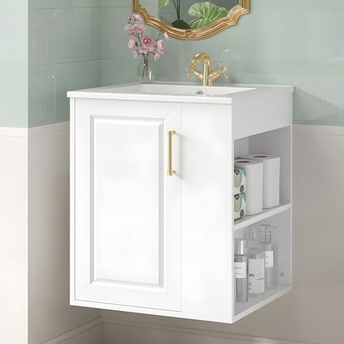 Marzzi 20" Floating Bathroom Vanity Sink, Wall Mounted