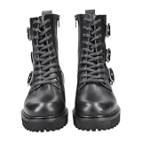 Semelle intérieure : cuir Donna Carolina Bottes City Trins en cuir lisse pour femme Noir, Noir , 38 EU