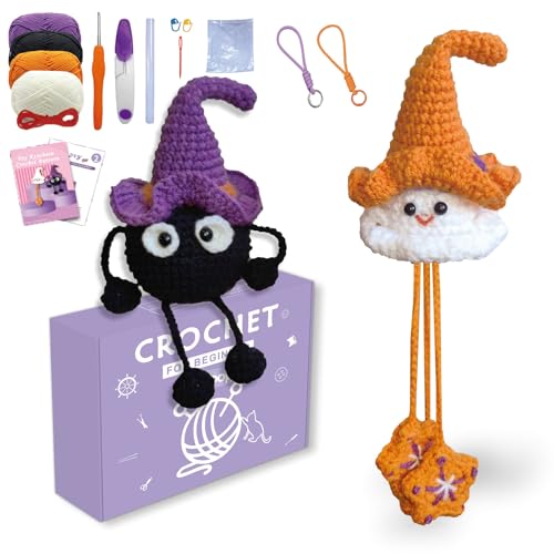 Hooloops Crochet Kit for Beginners, 2 Pcs Beginner Crochet Kit
