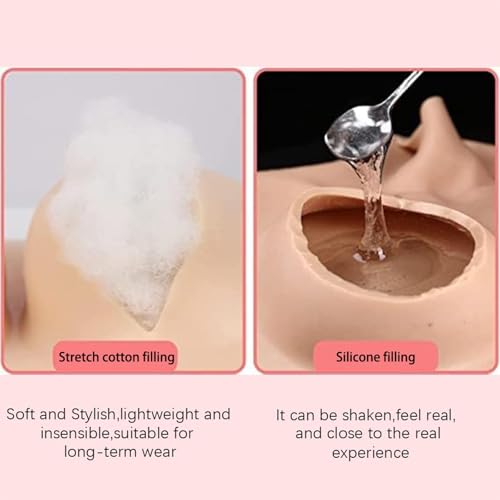 Image of Silicone Breasts Forms, Silicone Fake Breastplate B-G CUP Silicone Filled Fake Boobs for Crossdressers Drag Queen