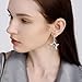 Dainty 3D Star Dangle Drop Small Hoop Earrings for Women Cute Stainless Steel Silver Plated Stars Dangling Huggie Hoops Lightweight Hypoallergenic Fashion Trendy Jewelry Birthday Gift Her (Silver)