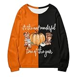 JUBEN Sudadera para hombre, 2022 Halloween con estampado de calabaza jersey unisex de manga larga ropa de calle con capucha casual deportiva tops camisetas de manga larga hip hop sudadera ropa