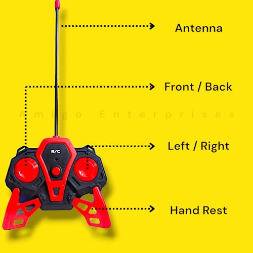 Image of Amigo Off Roader Rechargeable Remote Control Monster Truck| Toy Cars for Boys | Lithium Battery | Toys for Kids 5 Years 5+ | Remote Control Car for Kids | Made in India, Red