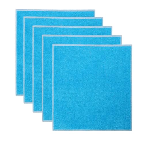 Lot de 5 chiffons en microfibre - 27 x 29 cm - En fibre de bambou - Pour la restauration et la maison
