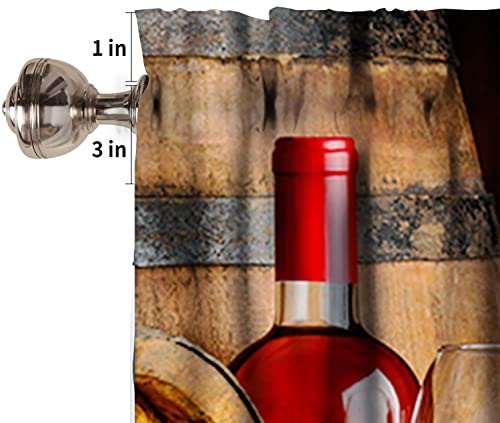 Mys Qiqi Retro Rustic Wine Valances Curtain Farmhouse Kitchen Decor Rod Pocket Grape Wood Grain Window Treatment Valances Short Curtains For Bedroom Living Room Bathroom 1 Panel 54 X 18 In #TOP4