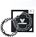 Mountain Bike - Corona tonda a singola velocità 104 BCD 32T 34T 36T 38T bicicletta ultraleggera per 9 10 11 velocità, per la maggior parte delle bici da strada, MTB BMX a ingranaggio fisso (nero, 38T)