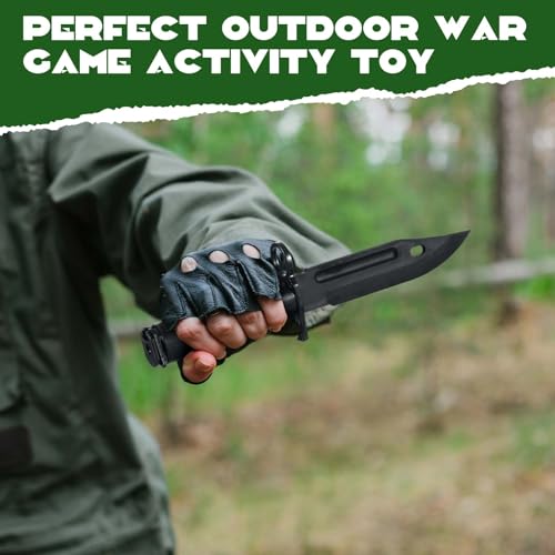 WinnerWhy 2 facas de treinamento de borracha com bainha de plástico falso, lâmina fixa flexível e ma