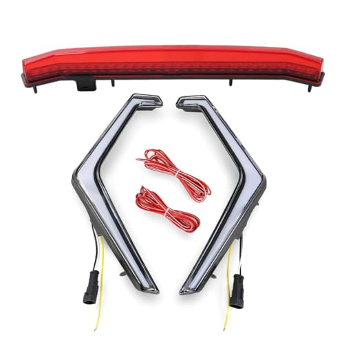 Cnswee6 1 Pc Tail Light Rear Lights Lamp Assemblies PC,ABS Red and White For Polaris RZR XP Turbo S 2018-2021