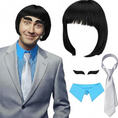 Zeyune 4 Pcs Environmental Movie Character Costume Accessories Include Black