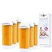 Produktbild Sunzze Wachspatronen-Set 6 x 100ml Honig mit GRATIS Vliesstreifen zur Haarentfernung für Körper, Beine, Achsel und Arme mit breitem Rollkopf.