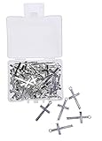Shapenty Silver Tone Metal Religious Cross Charm Bead Findings Small DIY Craft Pendant Necklace...