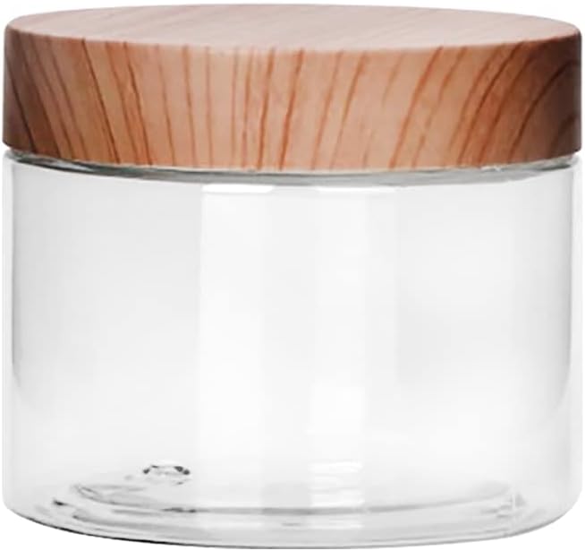 RoyalFord Round Air Tight PET Jar, 250ml Plastic Container, RF10505 Transparent Storage Jar BPA Free Container, Clear
