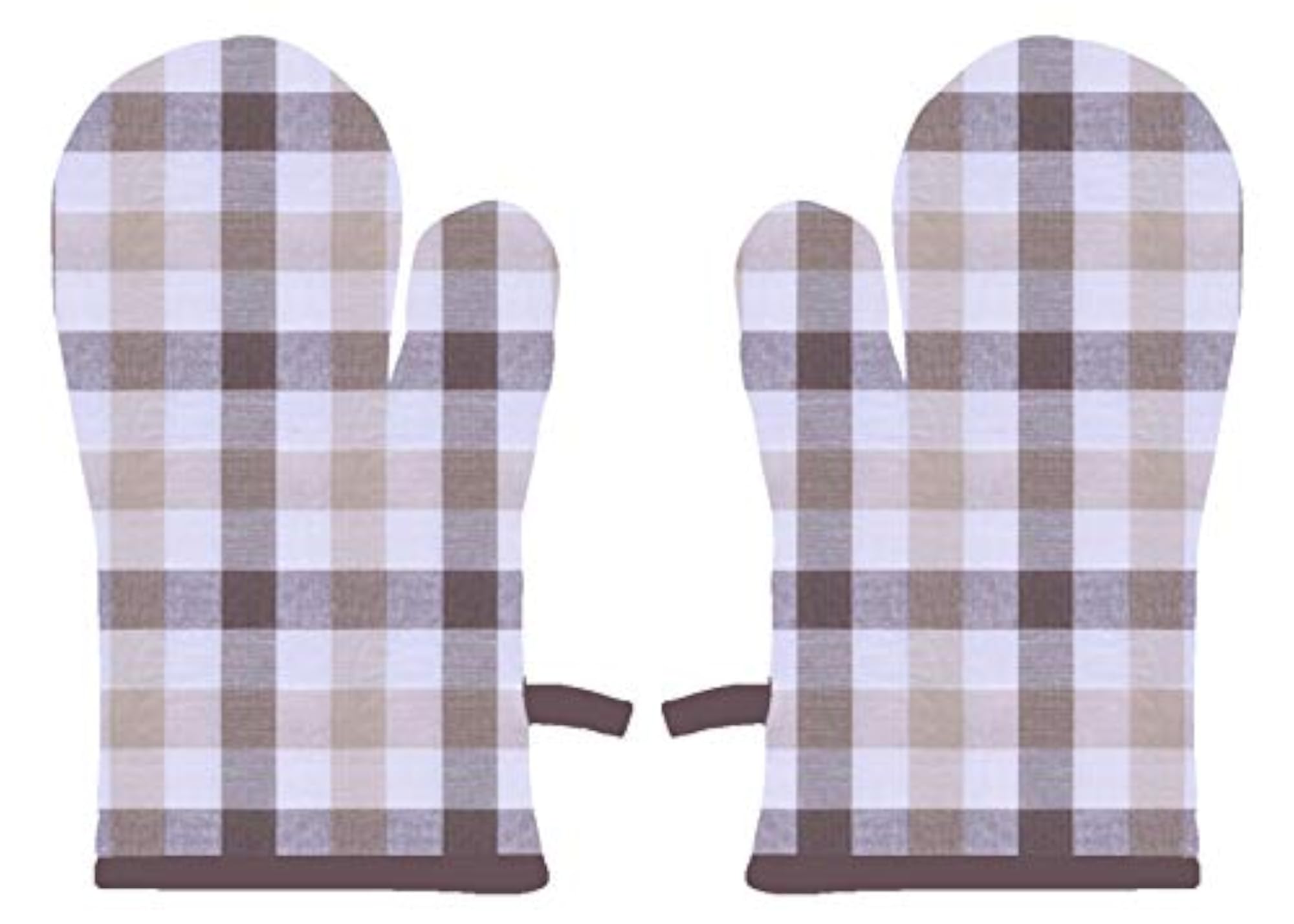 Checkered Design Kitchen Oven Mitts, Pack of 2