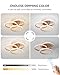 Dimmable LED Semi Flush Mount Ceiling Light Fixture with Remote Control 3-Color Dimming Circle Modern Light, Close to Ceiling Bedroom Kitchen Hallways Balcony Corridor Lamp (15in- 3 ring LightWood)