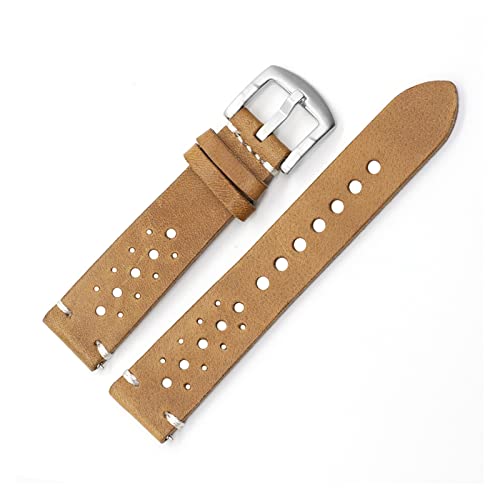 Correa de reloj de cuero de 18mm marrón para sustitución