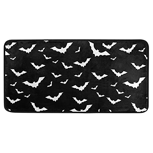 Krafig Halloween Bats Kitchen Rug Non Slip Washable Anti Fatigue Kitchen Mats Runners Floor Comfort Mat Area Rug Carpet For Kitchen Living Room Bathroom Laundry Room Entryway 39X20 Inch #TOP24