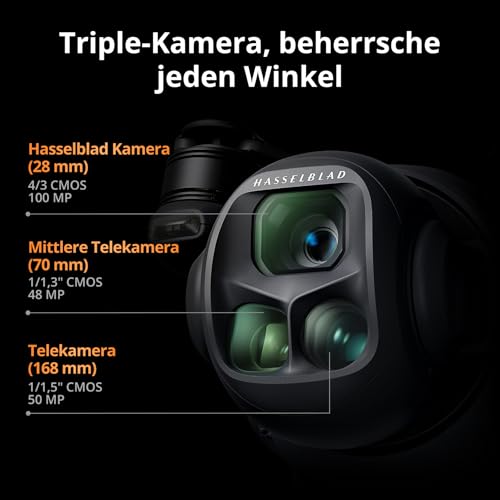 DJI Mavic 4 Pro dron s DJI RC 2, vodeći dron s trostrukom kamerom i 100 MP 4/3 CMOS Hasselblad kamerom, dron s kamerom za profesionalce, 30 km video prijenosa, 51 min. max. vrijeme leta