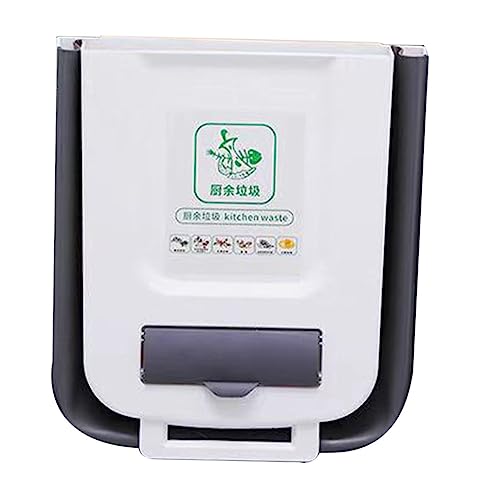VALICLUD Cubo De Basura De Cocina Colgante Plegable De Plástico Organizador Pequeño Para Armarios De Cocina Contenedor De Compost Para Uso Diario