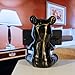 Resin Bear Statue Digital Clock Home Decor, Fluid Bear Tray Sculpture, Graffiti Art Figurine Home Ornament Decoration for Office, Living Room, Bedroom, Book Shelf, TV Cabinet, Desktop (Black)