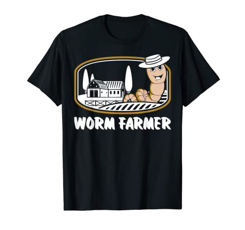 Gusano Granjero Vermicultura Jardinería Agricultura Compost Camiseta