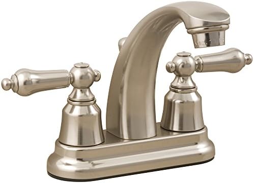 Aqualife Non-Metallic Bathroom Faucet - 2 Handle, High Arc Spout, Brushed Nickel