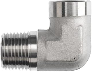 Stainless Steel 5502-06-06#6 Male Pipe X #6 Female Pipe 90 Degree